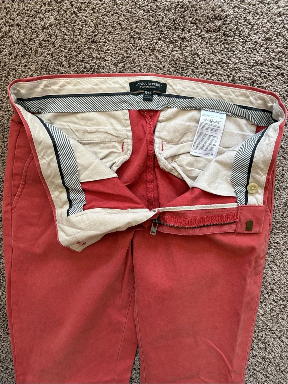 Banana Republic Men's Coral Chino Pants